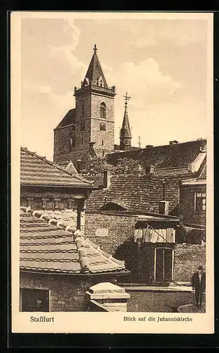 AK Stassfurt, Blick auf die Johanniskirche