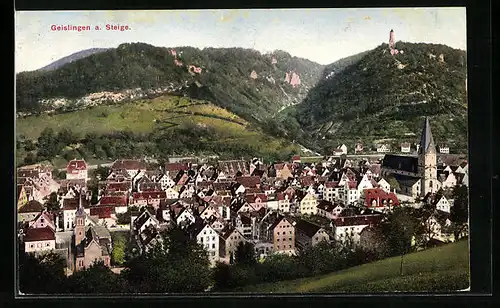 AK Geislingen / Steige, Totalansicht