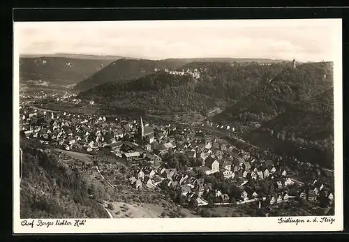 AK Geislingen / Steige, Totale aus der Luft gesehen