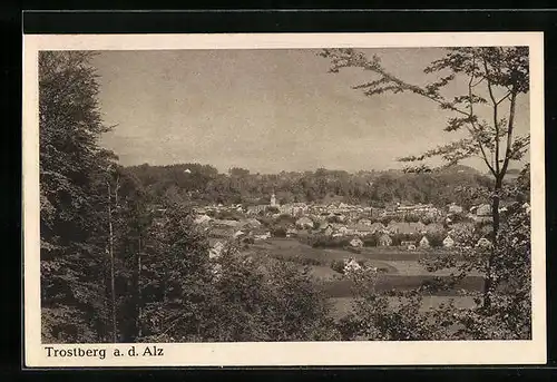 AK Trostberg a. d. Alz, Panoramablick vom Berg