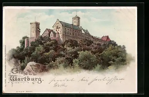 Lithographie Wartburg, Gesamtansicht