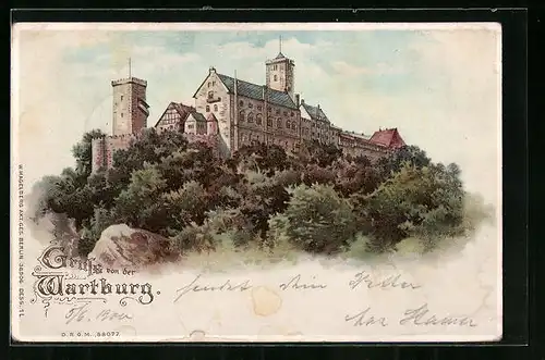 Lithographie Wartburg, Gesamtansicht