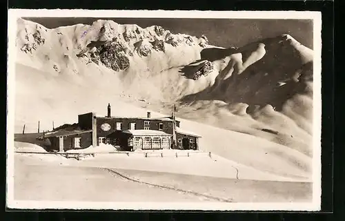 AK Parsennhütte, Davoser Skiklubhütte im Winter