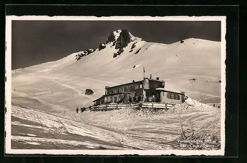 AK Parsennhütte, Davoser Skiklubhütte im Winter