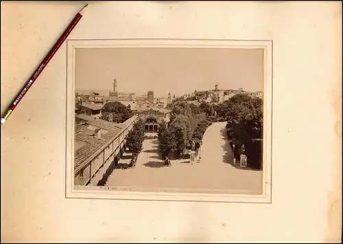 Fotografie unbekannter Fotograf, Ansicht Florenz - Firenze, Viale D'Ingresso Al R. Giardino Boboli E. Grotta