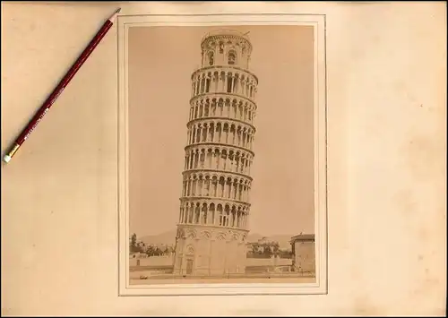 Fotografie unbekannter Fotograf, Ansicht Pisa, der schiefe Turm von Pisa
