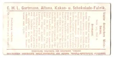 Sammelbild Gartmann Schokolade, Serie: 315, Bild 6, Stätte deutschen Weinbaues, Bernkastel