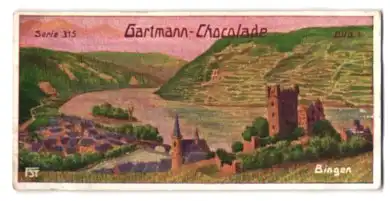 Sammelbild Gartmann Schokolade, Serie: 315, Bild 1, Stätte deutschen Weinbaues, Bingen