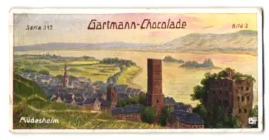 Sammelbild Gartmann Schokolade, Serie: 315, Bild 3, Stätte deutschen Weinbaues, Rüdesheim