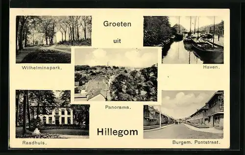 AK Hillegom, Wilhelminapark, Haven