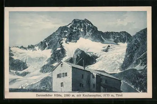 AK Darmstätter Hütte, Berghütte mit Kuchenspitze