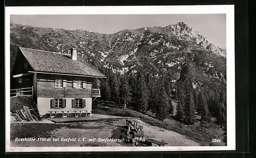 AK Rosshütte, Berghütte bei Seefeld i. T. mit Seefelderspitze