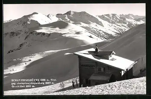 AK Schatzberghütte, Berghütte geg. Joelspitze, Lämpersberg, Gr. u. kl. Beil