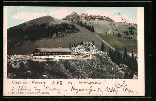 AK Wallberghaus, Blick zur Berghütte