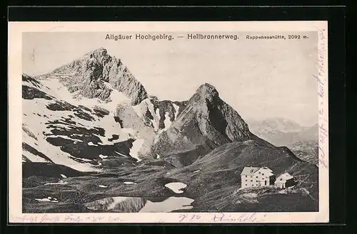 AK Rappenseehütte, Berghütte im Allgäuer Hochgebirg, Heilbronnerweg