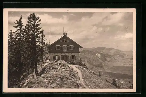 AK Starnberger Hütte, Berghütte am Laberjoch in Oberammergau