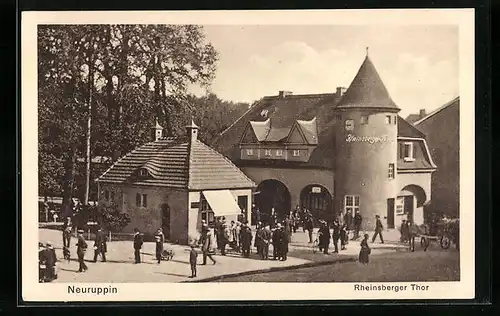 AK Neuruppin, Bahnhof Rheinsberger Tor