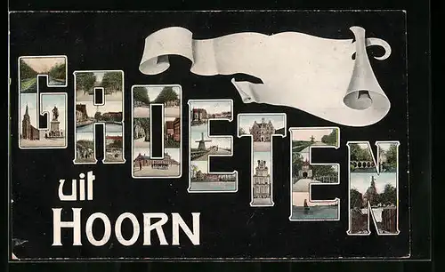 AK Hoorn, Stadtansichten in Buchstaben