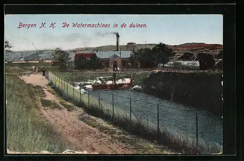AK Bergen, De Watermachines in de duinen