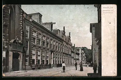 AK Haarlem, Jansstraat mit Diaconiehuis