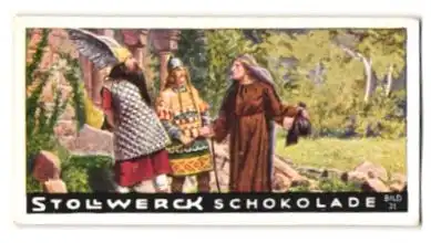 Sammelbild Stollwerck Schokolade, Serie: Der deutsche Rhein, Bild 31, Rhein - Worms - Nibelungen...