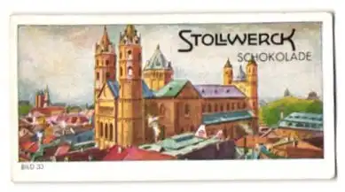 Sammelbild Stollwerck Schokolade, Serie: Der deutsche Rhein, Bild 33, Dom zu Worms