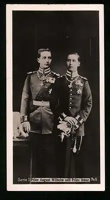 Sammelbild Pössneck i /Th., Robert Berger, Prinz August Wilhelm und Prinz Oskar