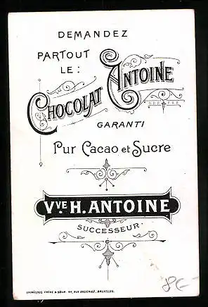 Sammelbild Bruxelles, Chocolat Antoine, Italie, Facteur