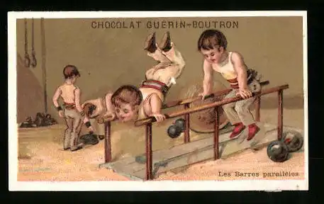 Sammelbild Paris, Cocolat Guérin-Boutron, 29, Boulevard Poissonnière, 29, Les Barres parallèles