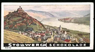 Sammelbild Stollwerck Schokolade, Braubach /Rhein, Teilansicht mit der Marksburg