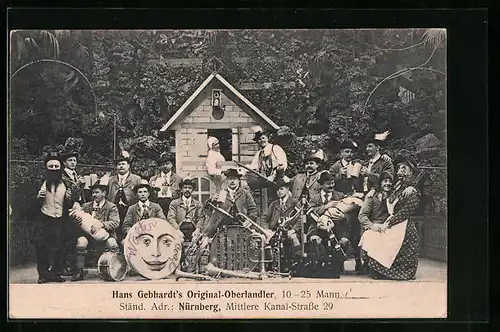 AK Hans Gebhardt's Original-Oberlandler, Trachtenkapelle