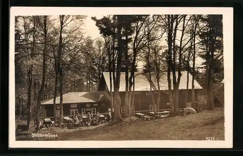 AK Peilsteinhaus, Blick auf die Berghütte