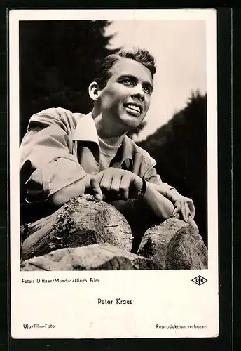 AK Musiker Peter Kraus mit lächelndem Gesicht