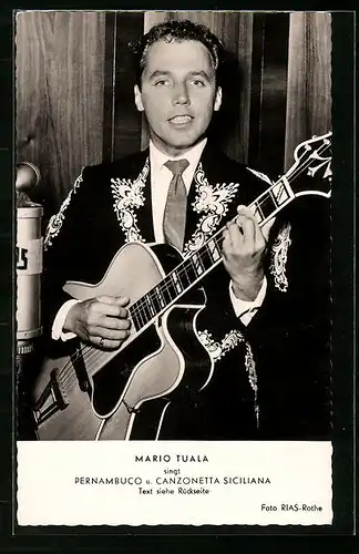 AK Musiker Maria Tuala singt Pernambuco u. Canzonetta Siciliana