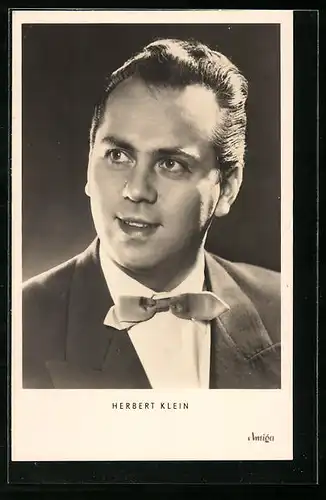 AK Musiker Herbert Klein im Anzug mit Fliege