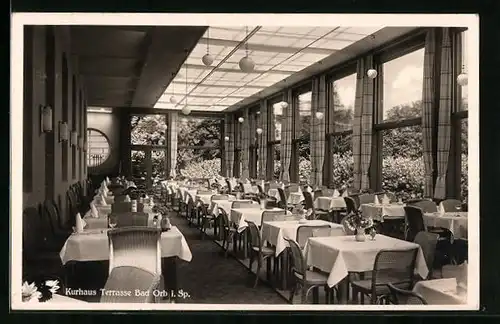 AK Bad Orb i. Sp., Kurhaus, Terrasse