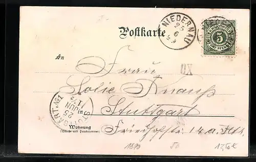 AK Bad Niedernau, Hotel mit Gästen im Garten