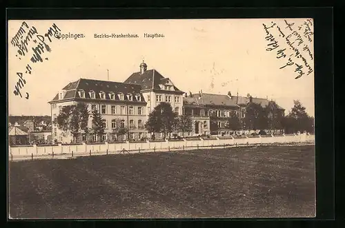 AK Göppingen, Hauptbau vom Bezirks-Krankenhaus