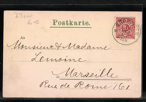 AK Göppingen, Marktplatz mit Rathaus