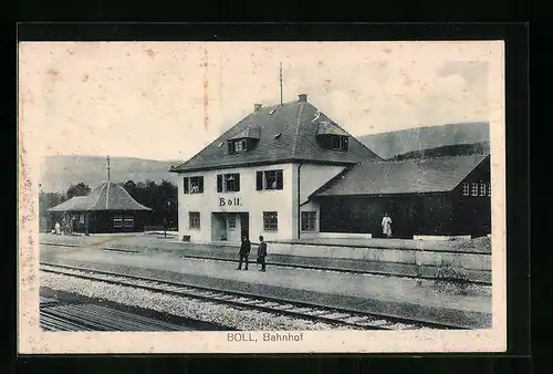 AK Bad Boll, vor dem Bahnhof