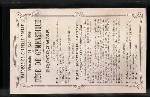 AK Chartres, Association Jeanne-d`Arc, La Section de Gymnastique 1906
