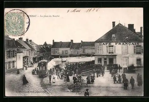 AK Cloyes, La place du Marché