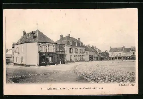 AK Auneau, Place du Marché, Côté nord