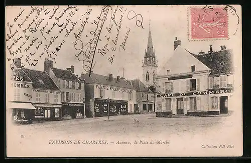 AK Auneau, La Place du Marché