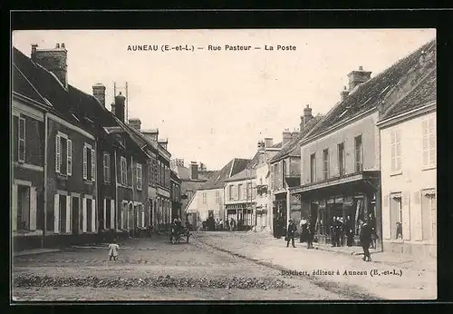 AK Auneau, Rue Pasteur, La Poste