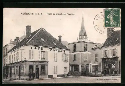 AK Auneau, Place du marché à l`avoine