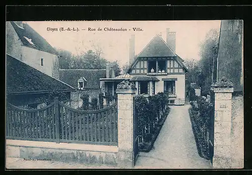 AK Cloyes, Rue de Châteaudun, Villa