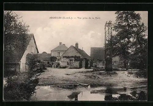 AK Ardelles, Vue prise de la Mare