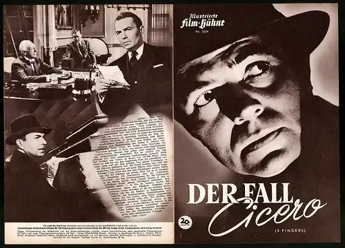 Filmprogramm IFB Nr. 1624, Der Fall Cicero, James Mason, Danielle Darrieux, Michael Rennie, Regie: J. L. Mankiewicz