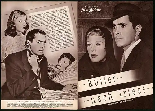 Filmprogramm IFB Nr. 1615, Kurier nach Triest, Tyrone Power, Patricia Neal, Regie: Henry Hathaway